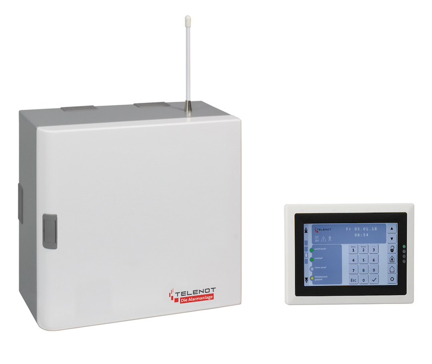 Telenot-compact easy Telenot compact easy Alarmanlage: Kasten und Bildschirm